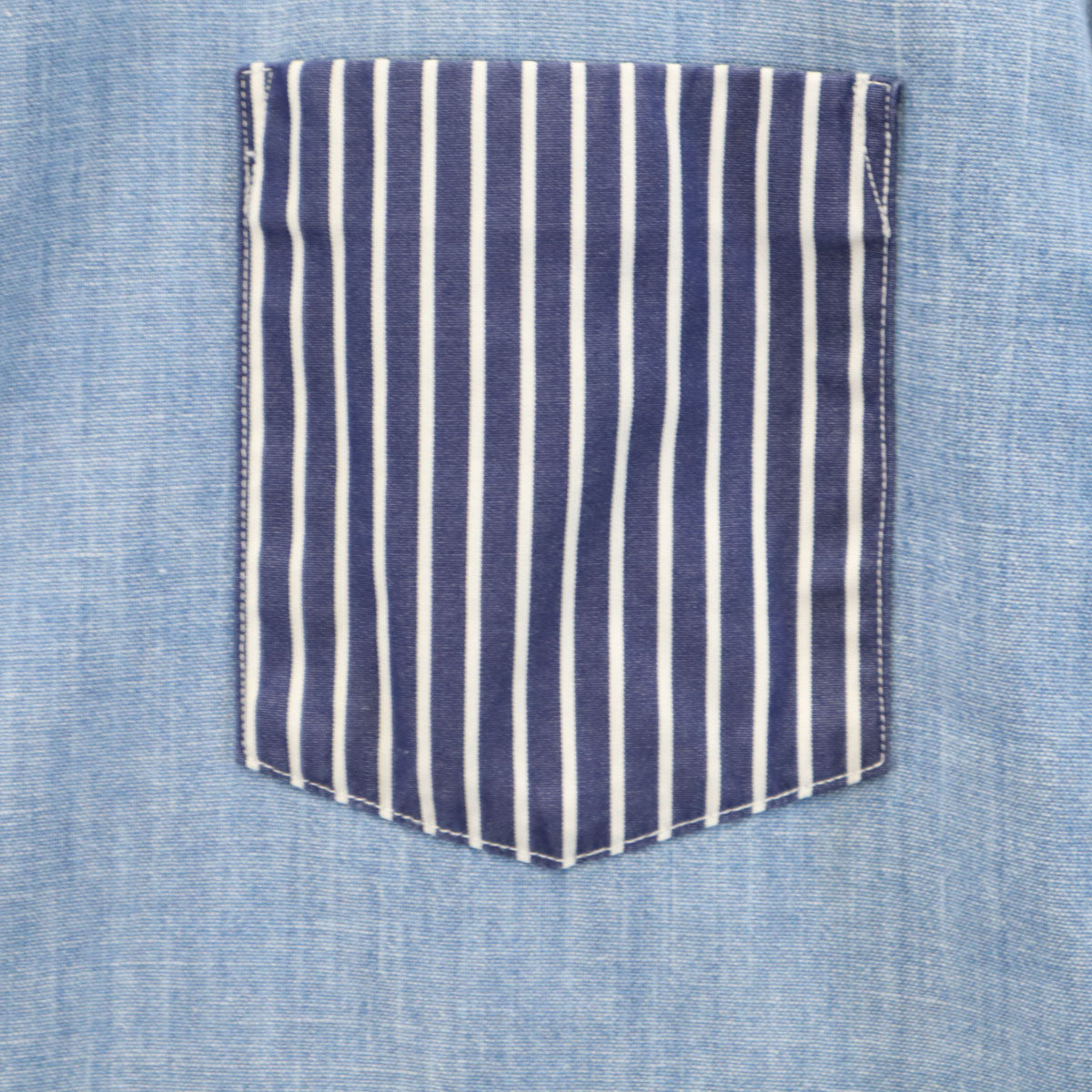 COMME des GARCONS HOMME PLUS コムデギャルソンオムプリュス 日本製 長袖 シャンブレー ボタンダウンシャツ XS ブルー メンズ