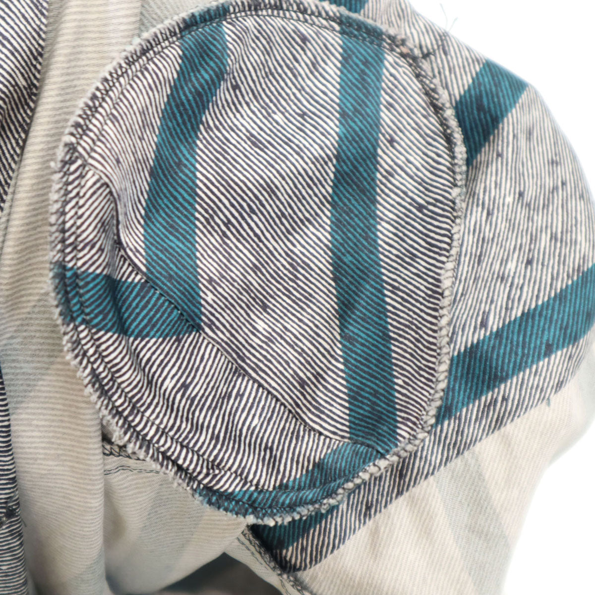 Christian Dior クリスチャンディオール 90s オールド ストライプ柄 長袖 ダブルブレスト シャツ M グレー レディース