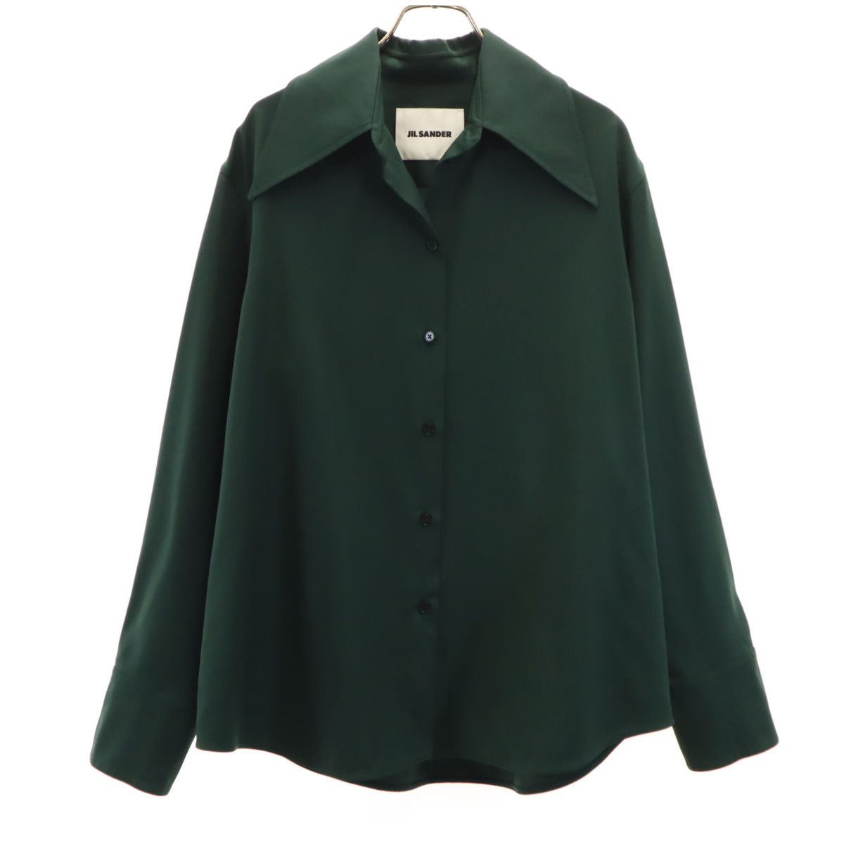 JIL SANDER ジルサンダー イタリア製 長袖 シャツ 34 深緑 レディース