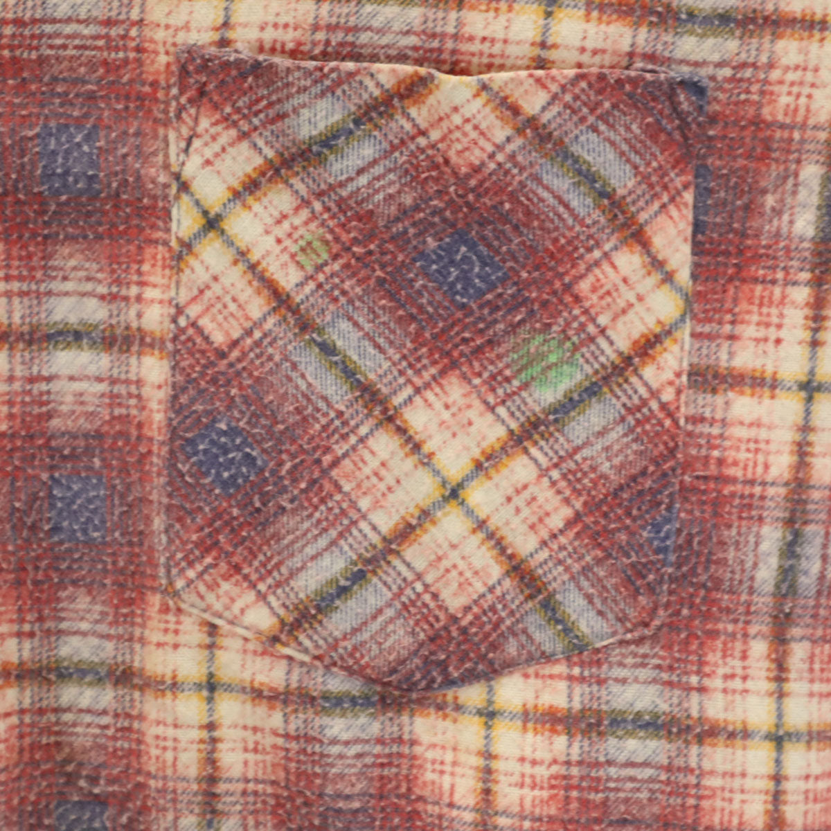 Sears シアーズ 70s ヴィンテージ チェック柄 長袖 ネルシャツ M レッド系 メンズ