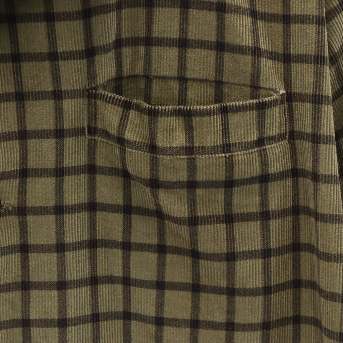 HUGO HUGO BOSS ヒューゴ ヒューゴボス チェック柄 コーデュロイ シャツジャケット M オリーブ系 メンズ