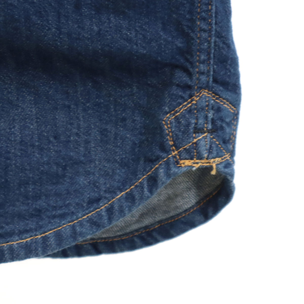 BRU NA BOINNE ブルーナボイン 日本製 長袖 デニム ボタンダウンシャツ 1 インディゴブルー メンズ