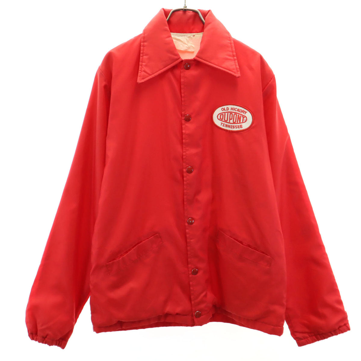 70s 80s ヴィンテージ デュポン社ワッペン コーチジャケット レッド系 メンズ