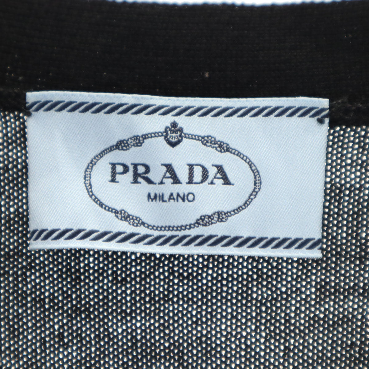 PRADA プラダ 長袖 Vネック ニットカーディガン 38 ブラック レディース