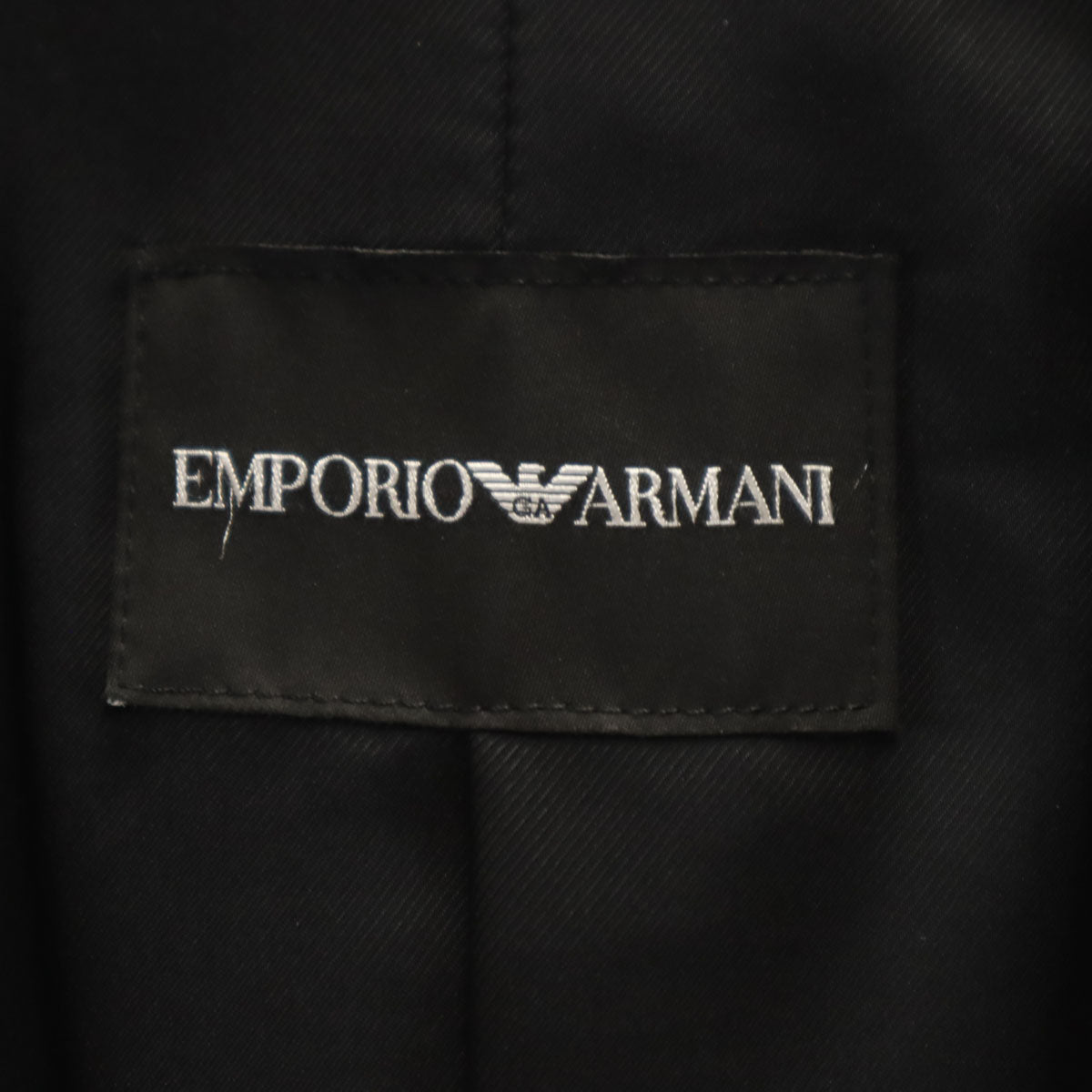 Emporio Armani エンポリオアルマーニ ポルトガル製 テーラードジャケット 42 ブラック ブレザー レディース