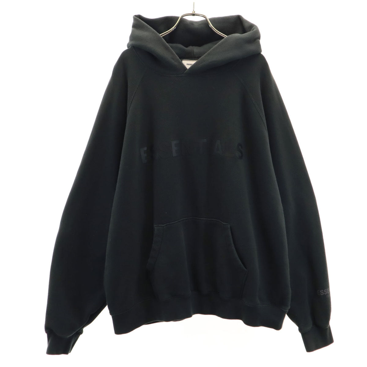 ESSENTIALS エッセンシャルズ 長袖 スウェットパーカー L ブラック系 裏起毛 メンズ