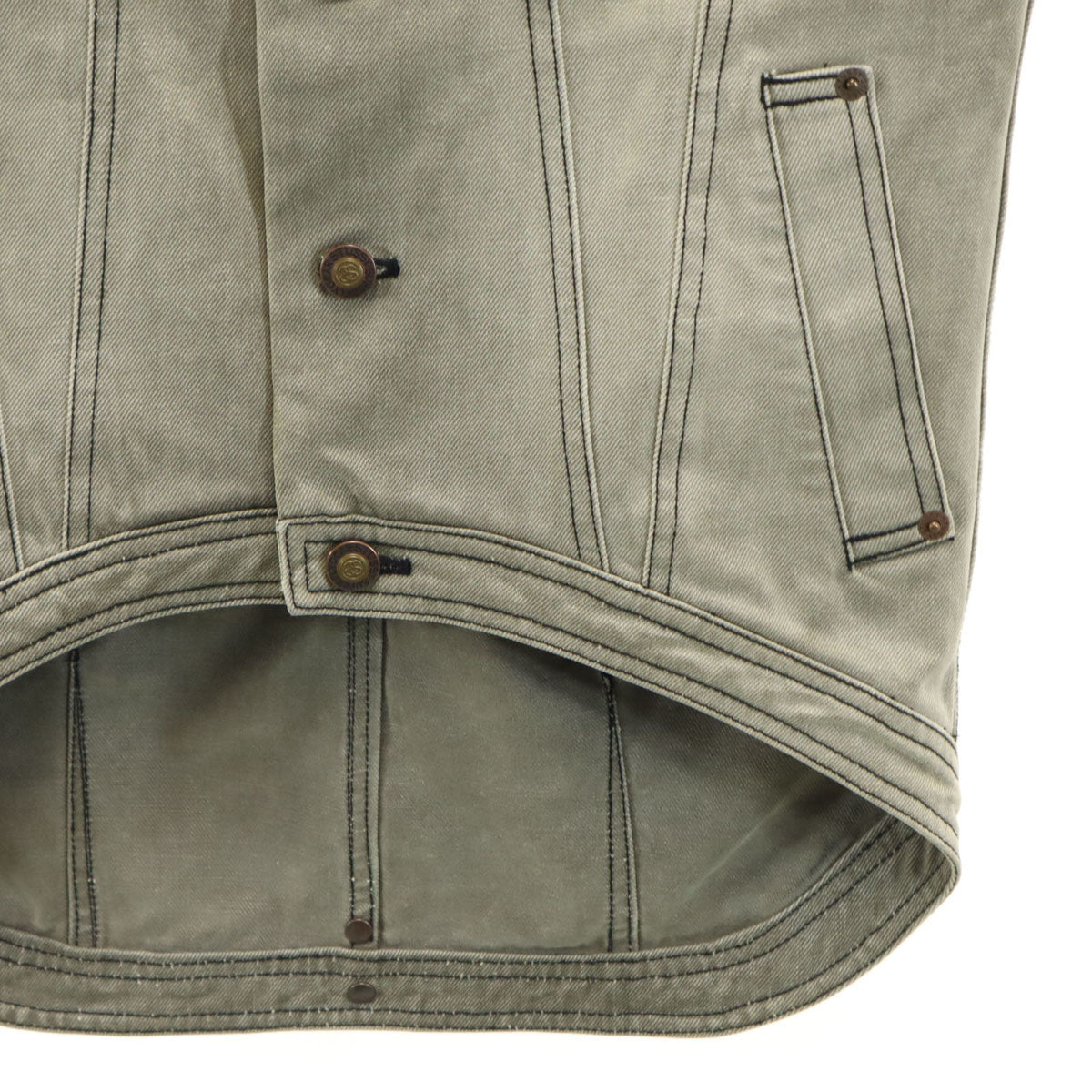 STUSSY ステューシー トラッカー ジャケット S グレージュ メンズ