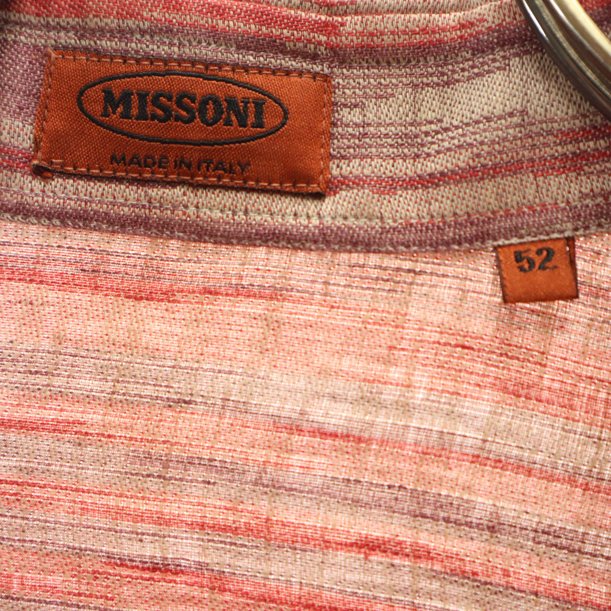 Missoni ミッソーニ イタリア製 長袖 シャツ 52 レッド系 メンズ