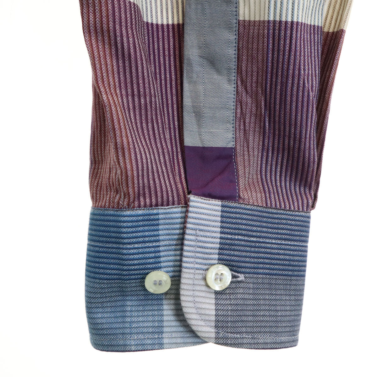 ETRO エトロ イタリア製 チェック柄 長袖 ボタンダウンシャツ 41 マルチ メンズ