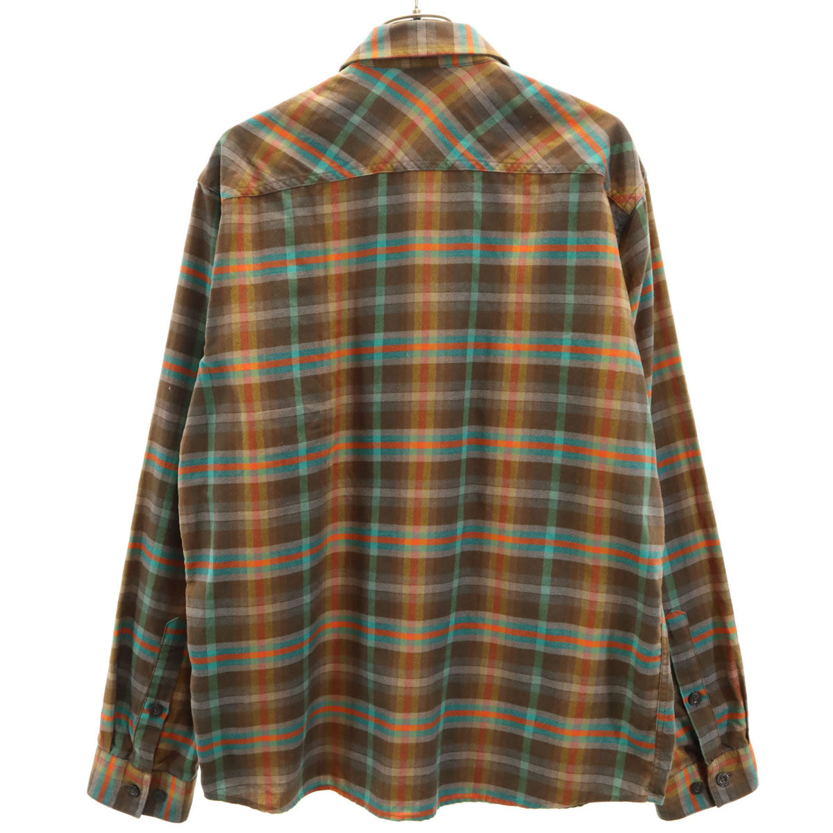 patagonia パタゴニア チェック柄 長袖 バックショット シャツ S ブラウン アウトドア 53856FA13 メンズ