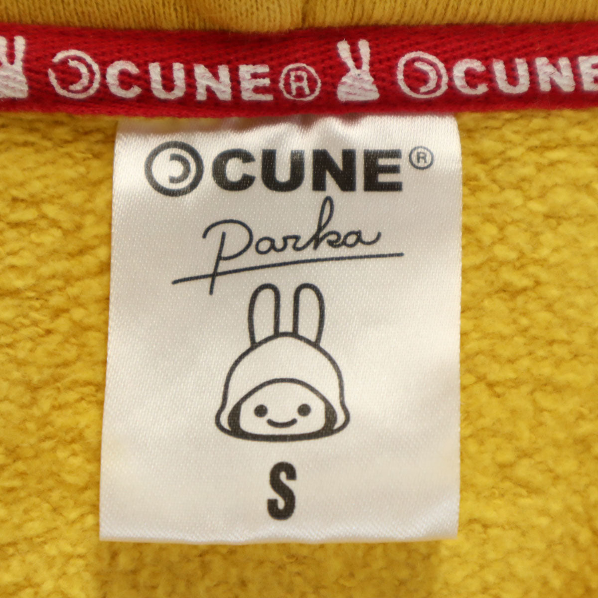 CUNE キューン 長袖 スウェット ジップパーカー S イエロー レディース