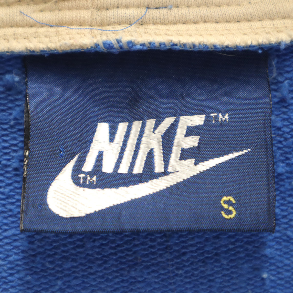 NIKE ナイキ 80s 紺タグ ヴィンテージ 長袖 ハーフジップ スウェットパーカー S ブルー メンズ