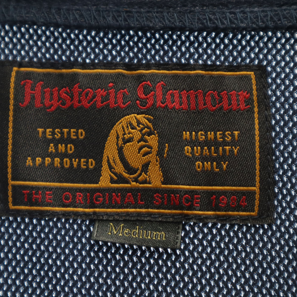 HYSTERIC GLAMOUR ヒステリックグラマー ダブルライダースジャケット M ネイビー レディース