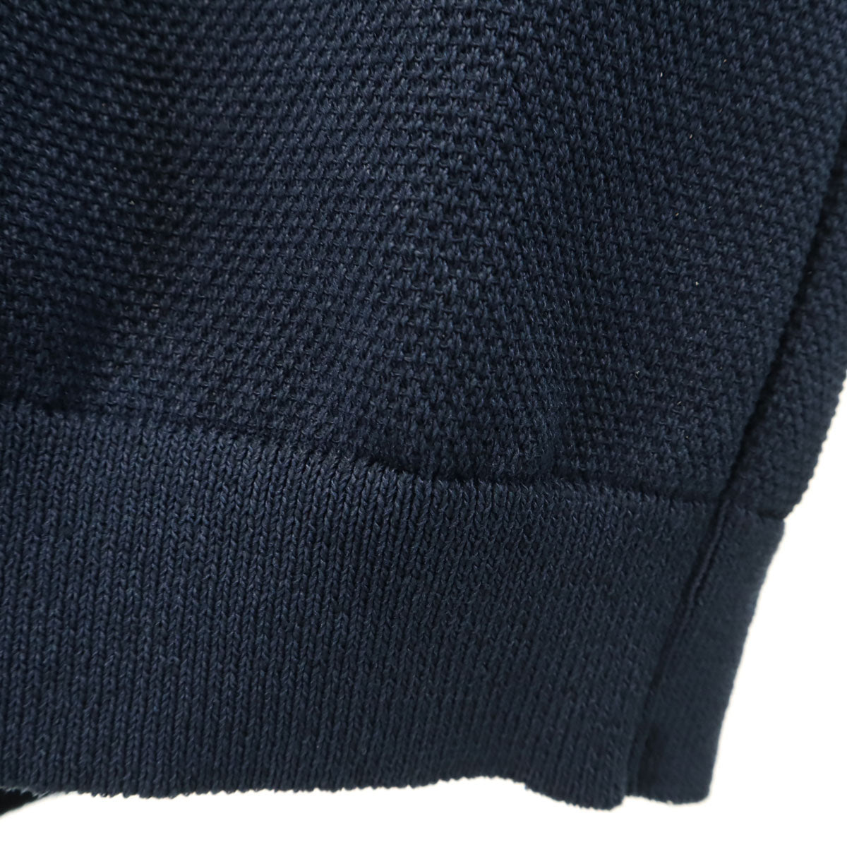 GOOVI グービ 日本製 和紙ブレンド 長袖 Vネック ハニカム ニットカーディガン 2 ネイビー メンズ