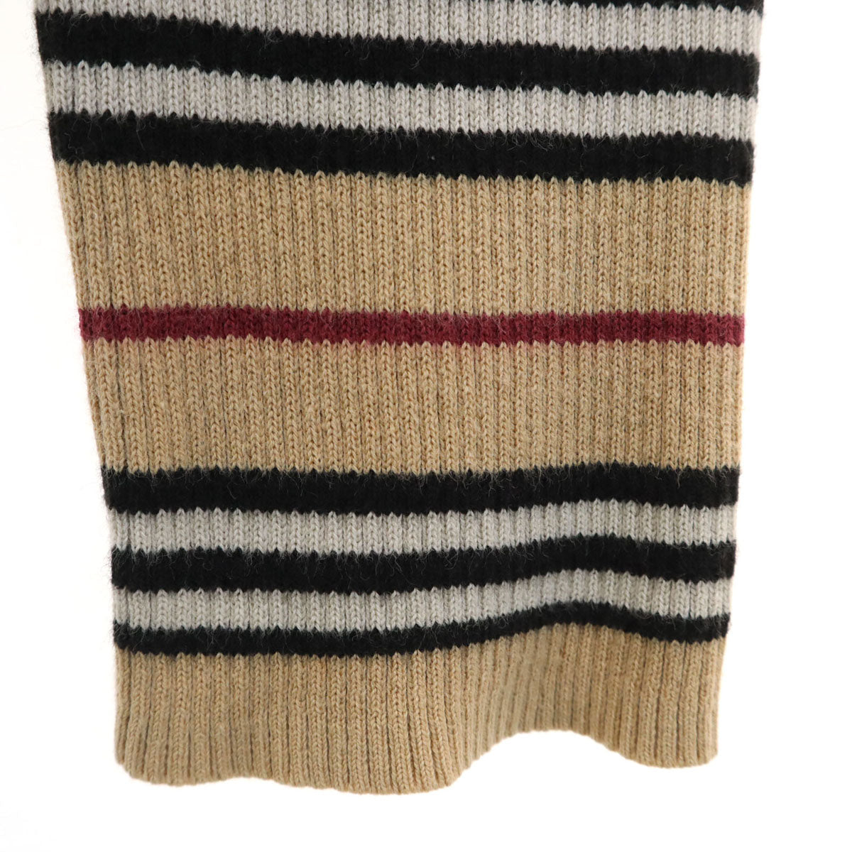 BURBERRY BLACK LABEL バーバリーブラックレーベル ノバチェック 長袖 タートルネック リブ ニット 2 ベージュ 三陽商会 レディース