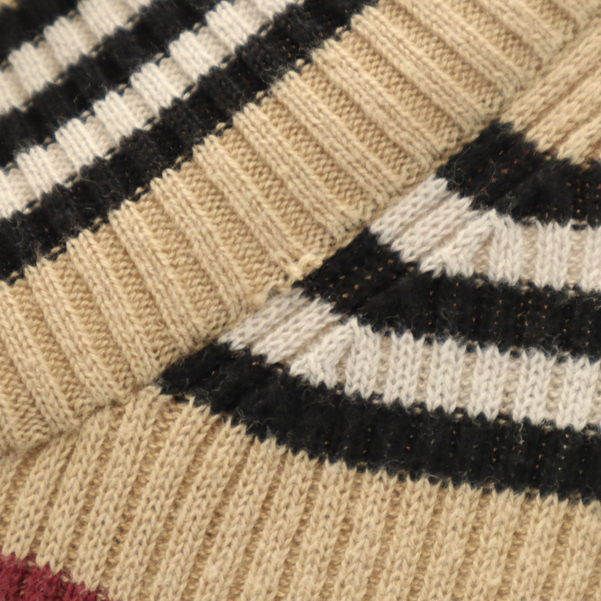 BURBERRY BLACK LABEL バーバリーブラックレーベル ノバチェック 長袖 タートルネック リブ ニット 2 ベージュ 三陽商会 レディース