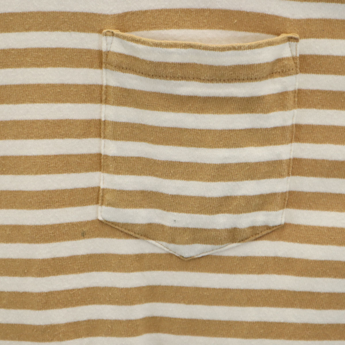 REMI RELIEF レミレリーフ 日本製 ボーダー柄 長袖 Tシャツ L ベージュ ロンT ポケT メンズ