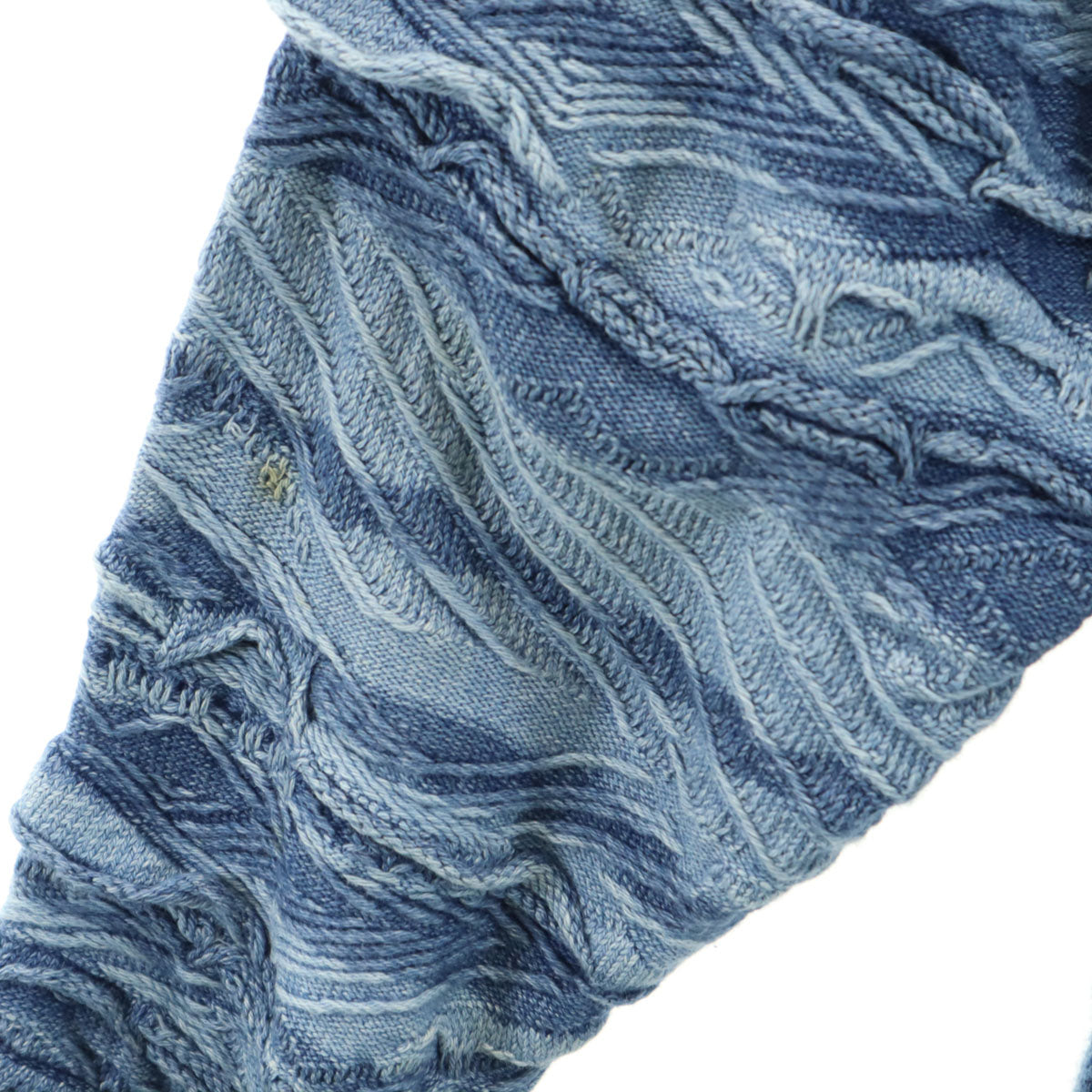 COOGI BLUES クージーブルース オーストラリア製 総柄 長袖 インディゴ染め 3D ニット L ブルー系 セーター メンズ