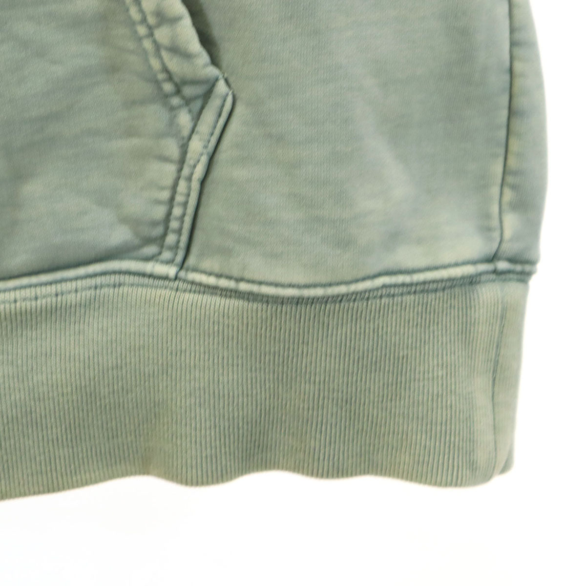 PALACE パレス バックロゴ 長袖 ウォッシュ加工 スウェットパーカー L グリーングレー系 メンズ