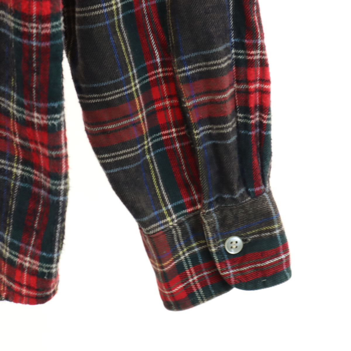 FRUIT OF THE LOOM フルーツオブザルーム 70s ヴィンテージ チェック柄 長袖 ネルシャツ M 赤系 メンズ