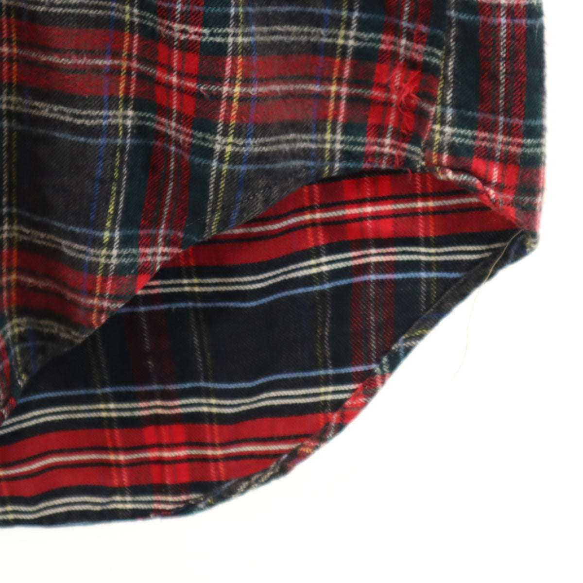 FRUIT OF THE LOOM フルーツオブザルーム 70s ヴィンテージ チェック柄 長袖 ネルシャツ M 赤系 メンズ