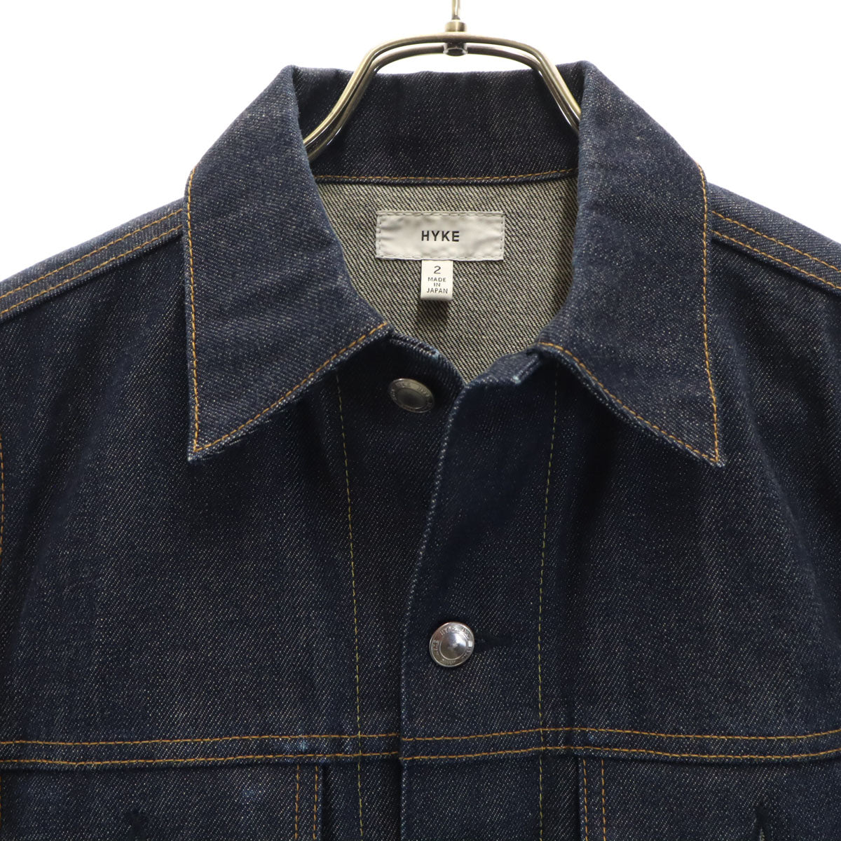 HYKE ハイク 日本製 デニムジャケット 2 ネイビー系 ジージャン レディース