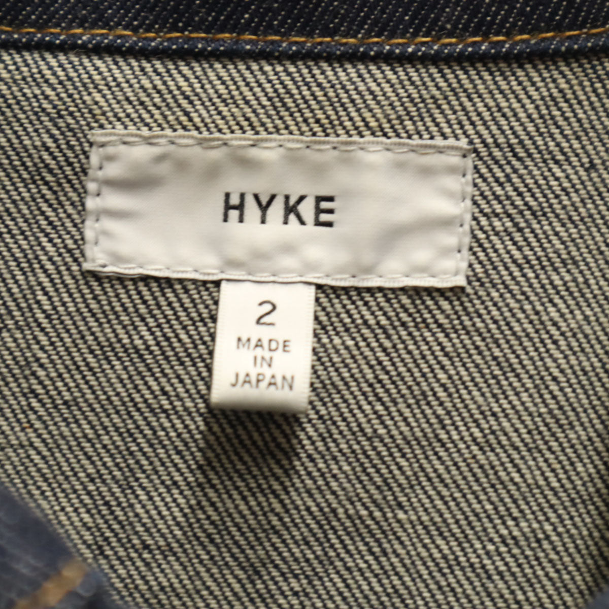 HYKE ハイク 日本製 デニムジャケット 2 ネイビー系 ジージャン レディース