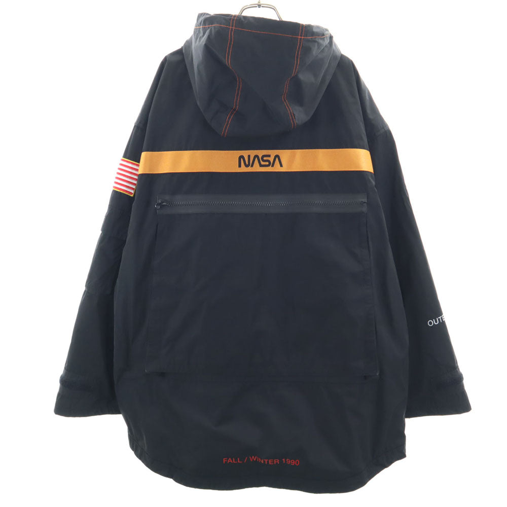 HERON PRESTON ヘロンプレストン イタリア製 NASA ジップアップ ブルゾン CA ブラック フーディー メンズ