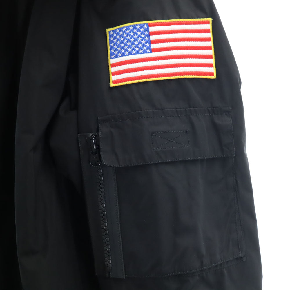 HERON PRESTON ヘロンプレストン イタリア製 NASA ジップアップ ブルゾン CA ブラック フーディー メンズ