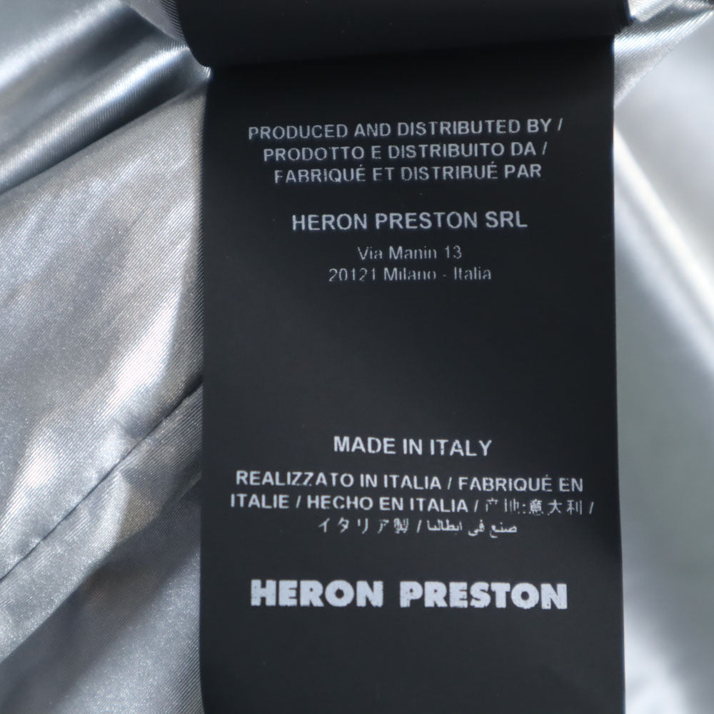 HERON PRESTON ヘロンプレストン イタリア製 NASA ジップアップ ブルゾン CA ブラック フーディー メンズ