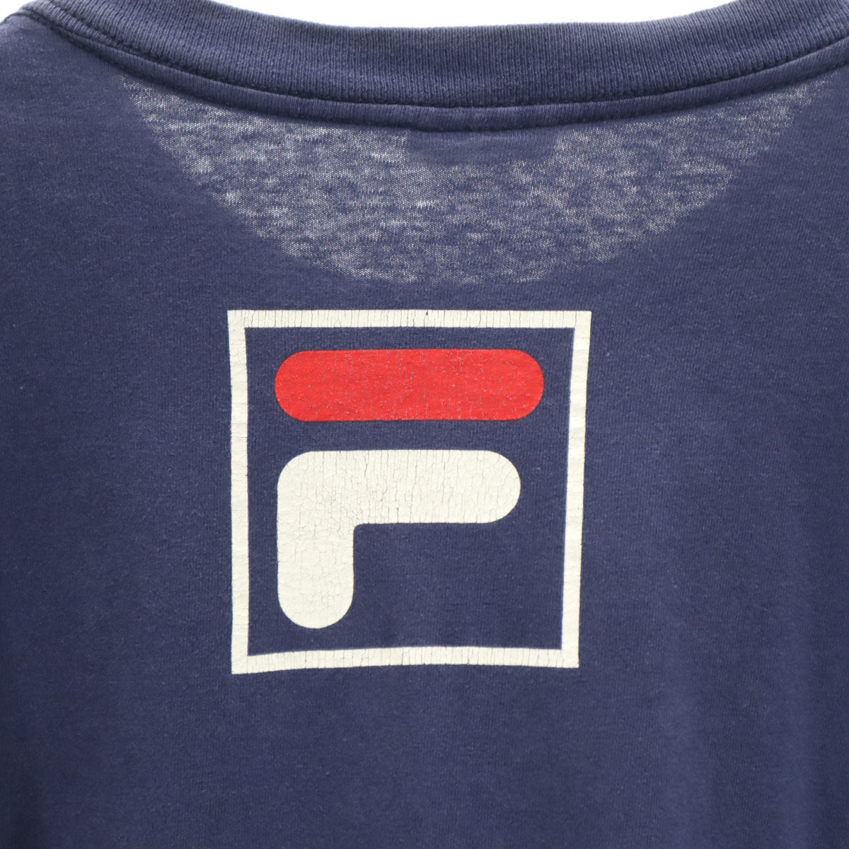 FILA フィラ 90s USA製 オールド 半袖 Tシャツ L ネイビー メンズ