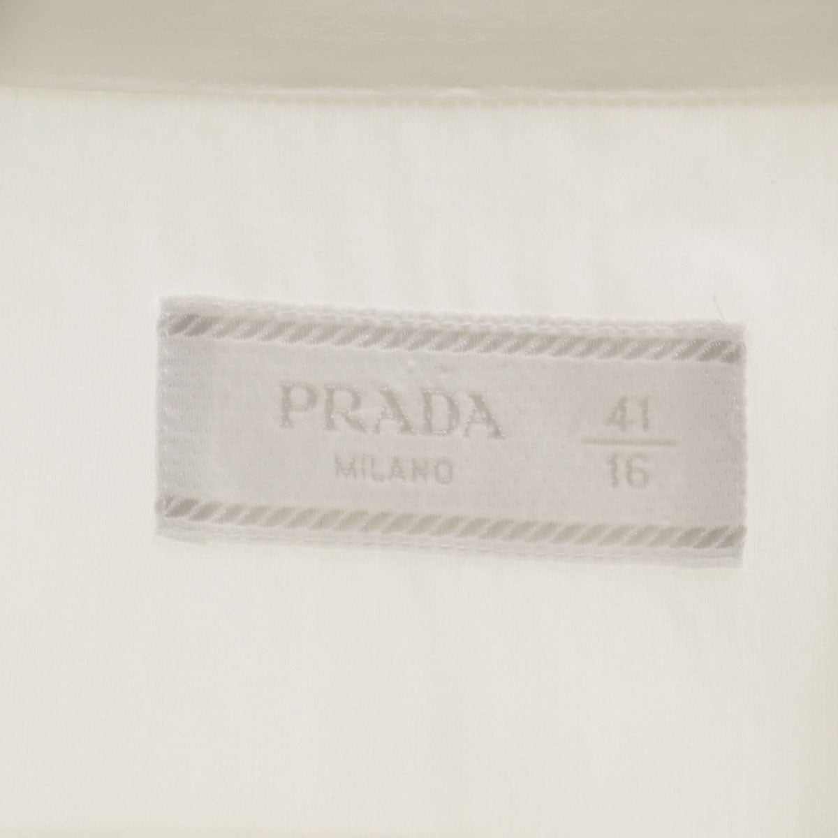 PRADA プラダ イタリア製 長袖 シャツ 41/16 白 メンズ