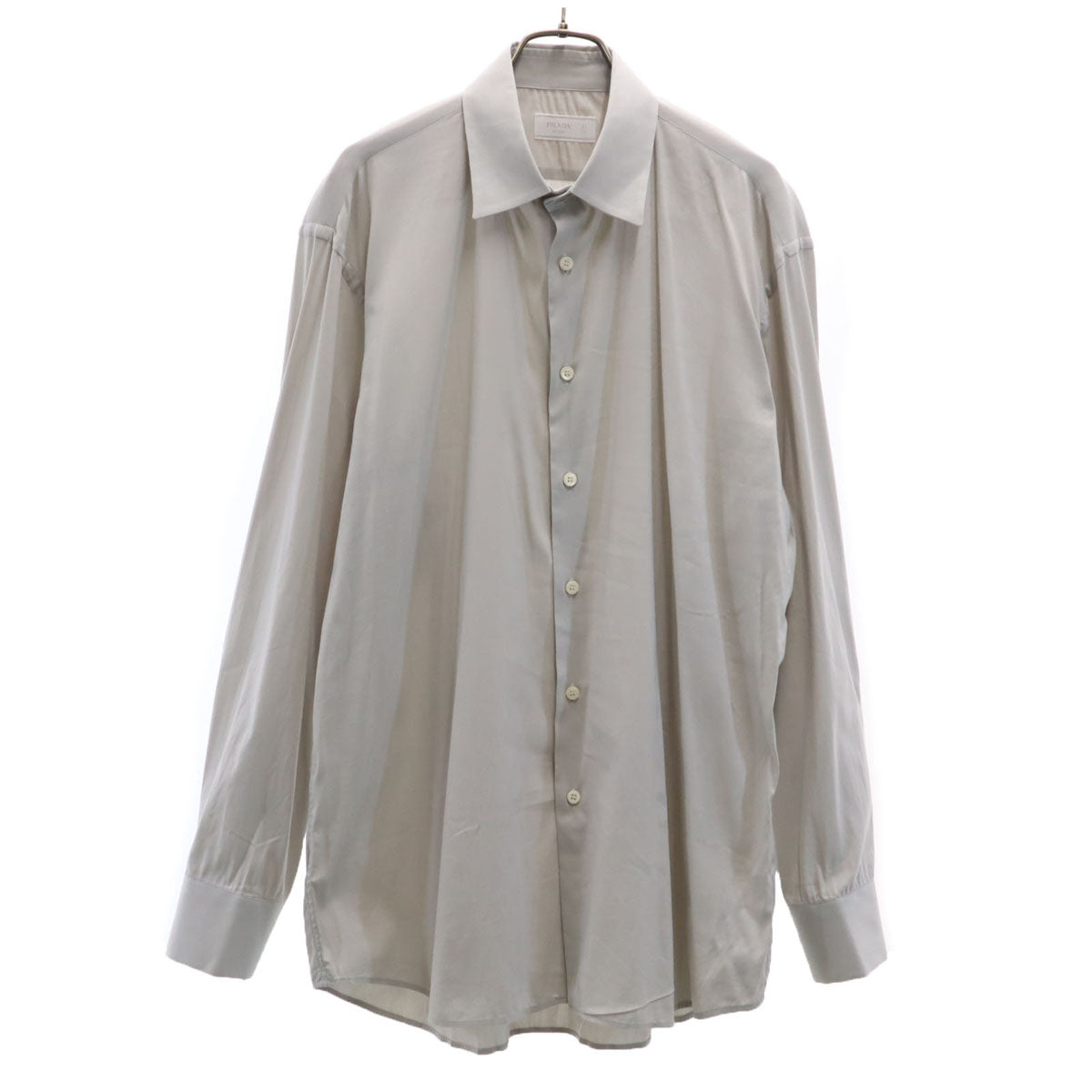 PRADA プラダ イタリア製 長袖 シャツ 41 グレー メンズ