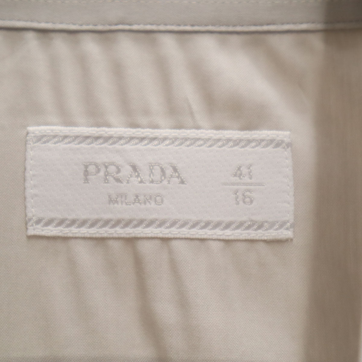 PRADA プラダ イタリア製 長袖 シャツ 41 グレー メンズ