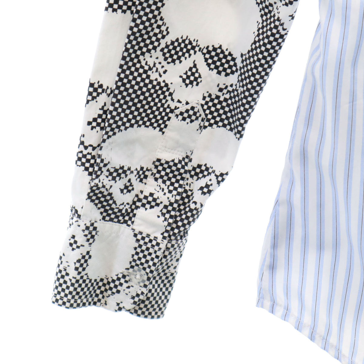 COMME des GARCONS HOMME PLUS コムデギャルソンオムプリュス 日本製 総柄 長袖 シャツ M ドクロ メンズ