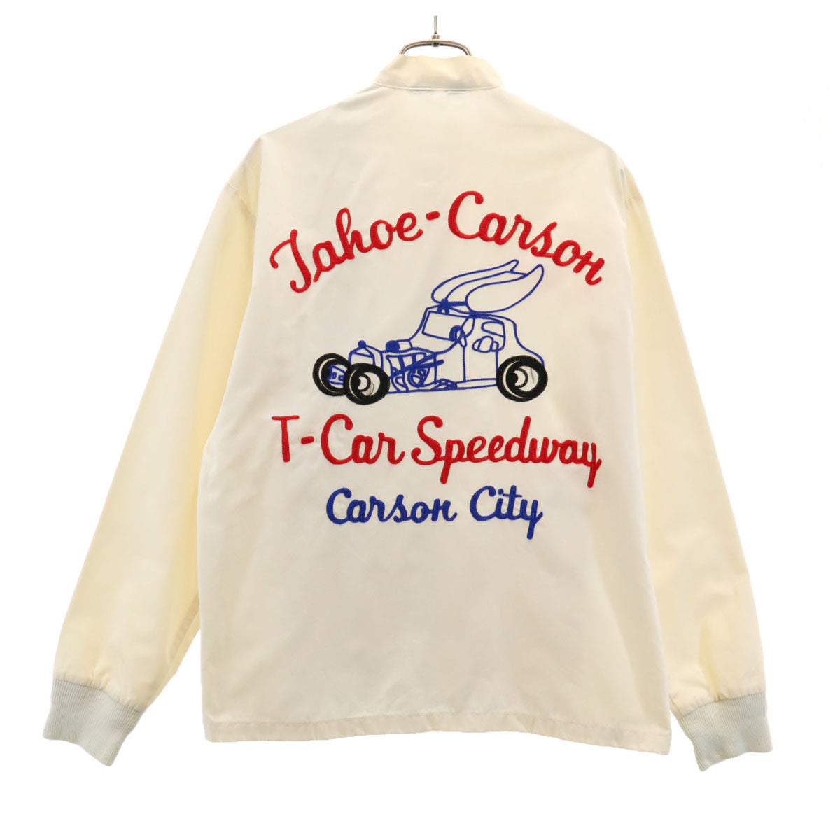 WAREHOUSE ウェアハウス バック刺繍 レーシング ジャケット M アイボリー メンズ