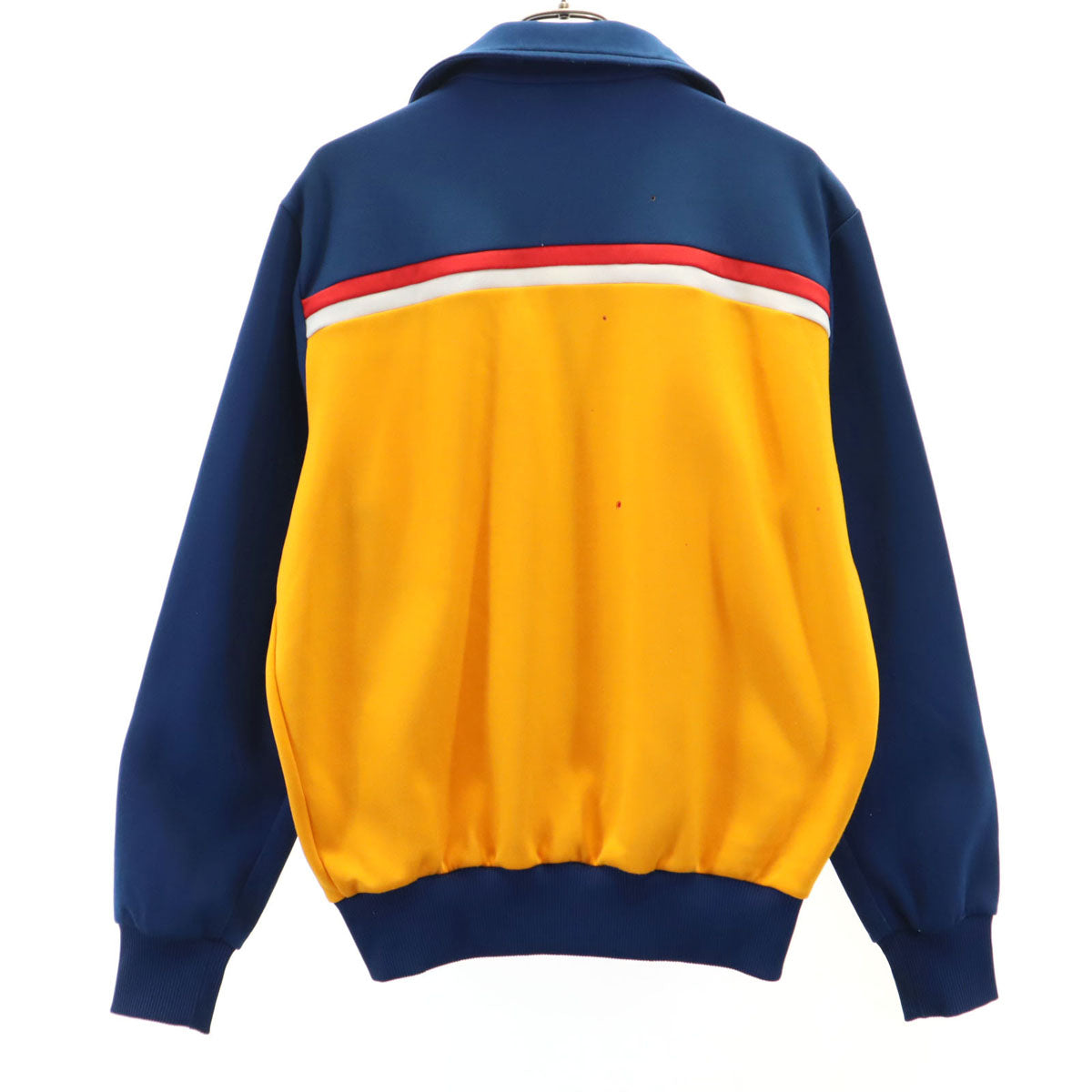 adidas アディダス 70s 西ドイツ ヴィンテージ トレフォイルロゴ トラックジャケット M イエロー系 デサント ジャージ メンズ