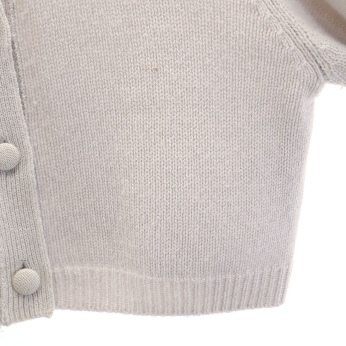 FOXEY フォクシー 日本製 カシミヤ100％ 長袖 ショート丈 ニットカーディガン 42 グレー系 レディース