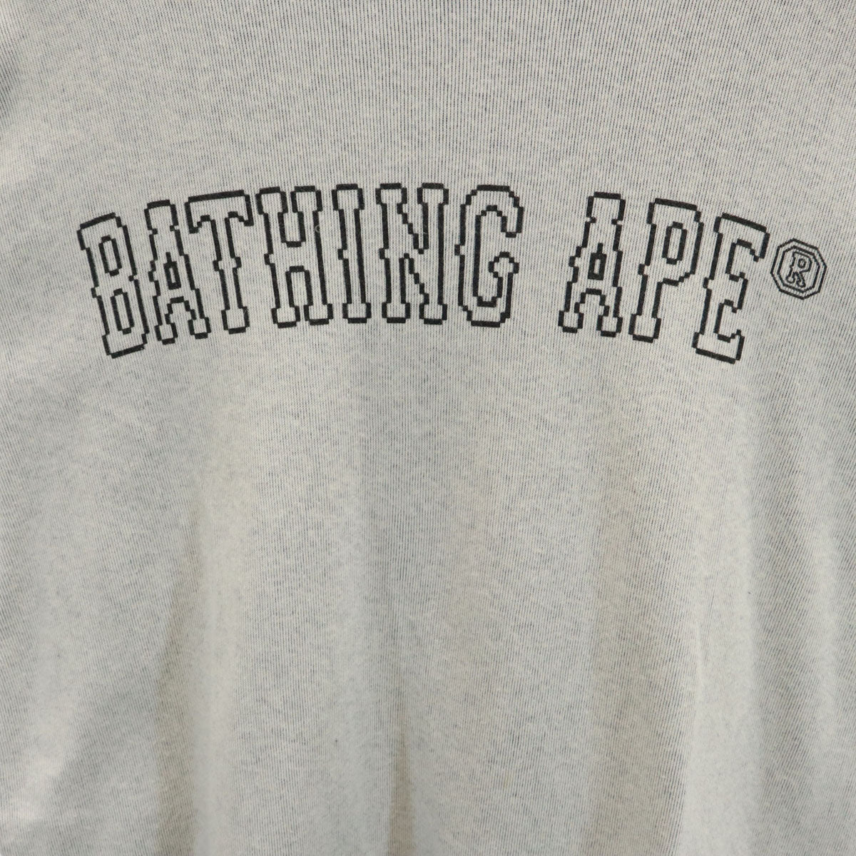 A BATHING APE アベイシングエイプ 日本製 長袖 Tシャツ M グレー ロンT メンズ