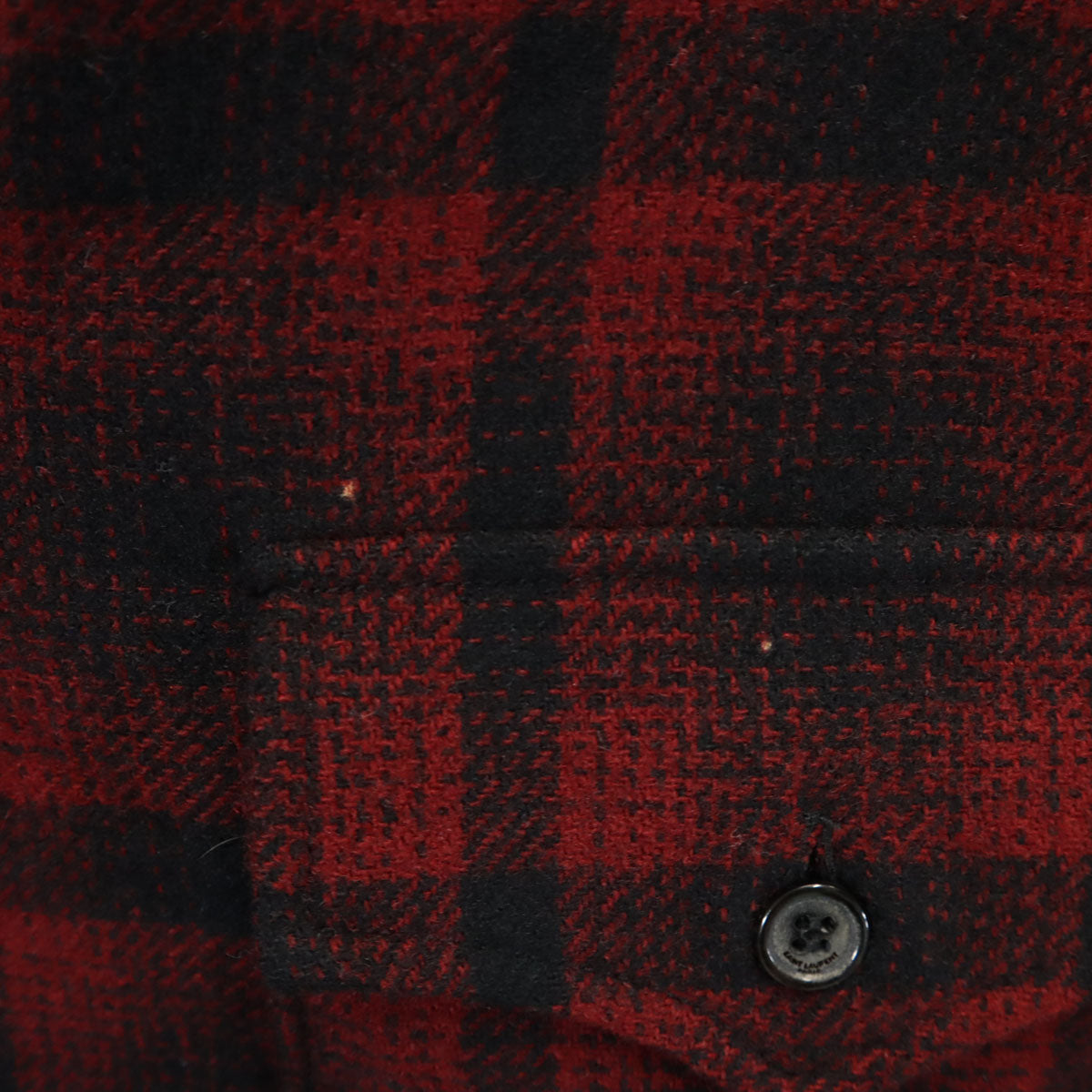 SAINT LAURENT PARIS サンローランパリ 日本製 ウールブレンド チェック柄 長袖 ウエスタンシャツ XL 赤系 メンズ