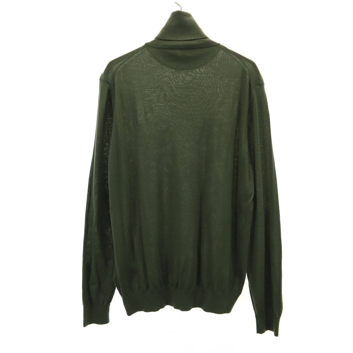 PRADA プラダ イタリア製 ウール 長袖 タートルネック セーター 48 カーキ ニット メンズ