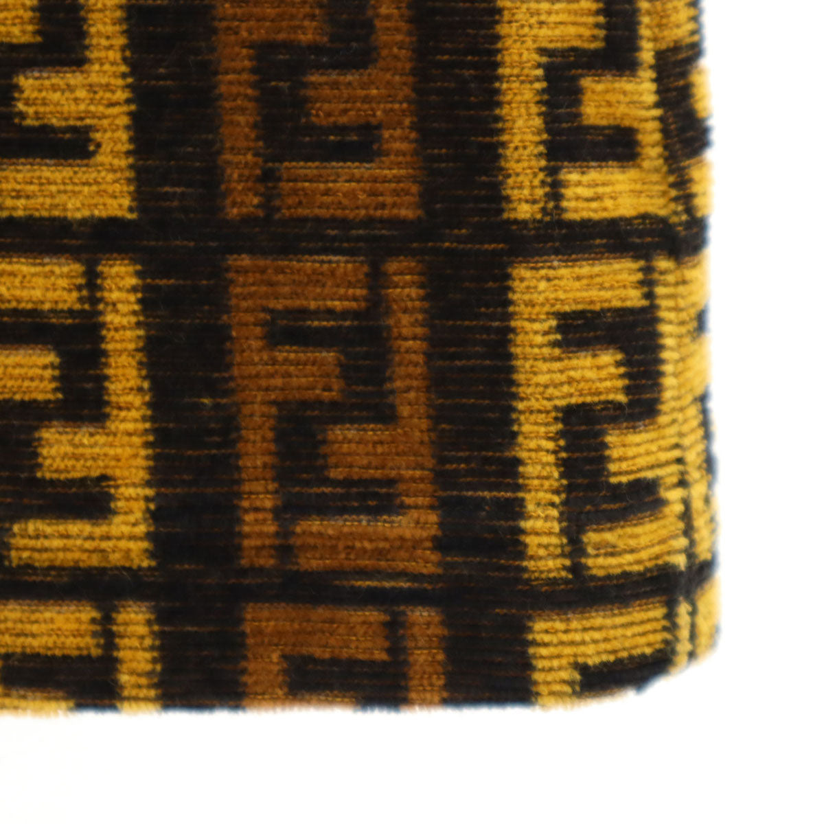 FENDI フェンディ イタリア製 ズッカ柄 ノースリーブ パイル地 カットソー 42 ブラウン系 レディース