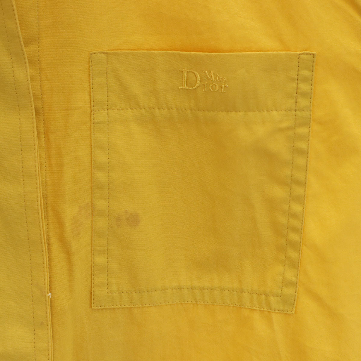 Miss Dior ミスディオール 90s オールド 半袖 シャツ S イエロー系 クリスチャンディオール 比翼 レディース