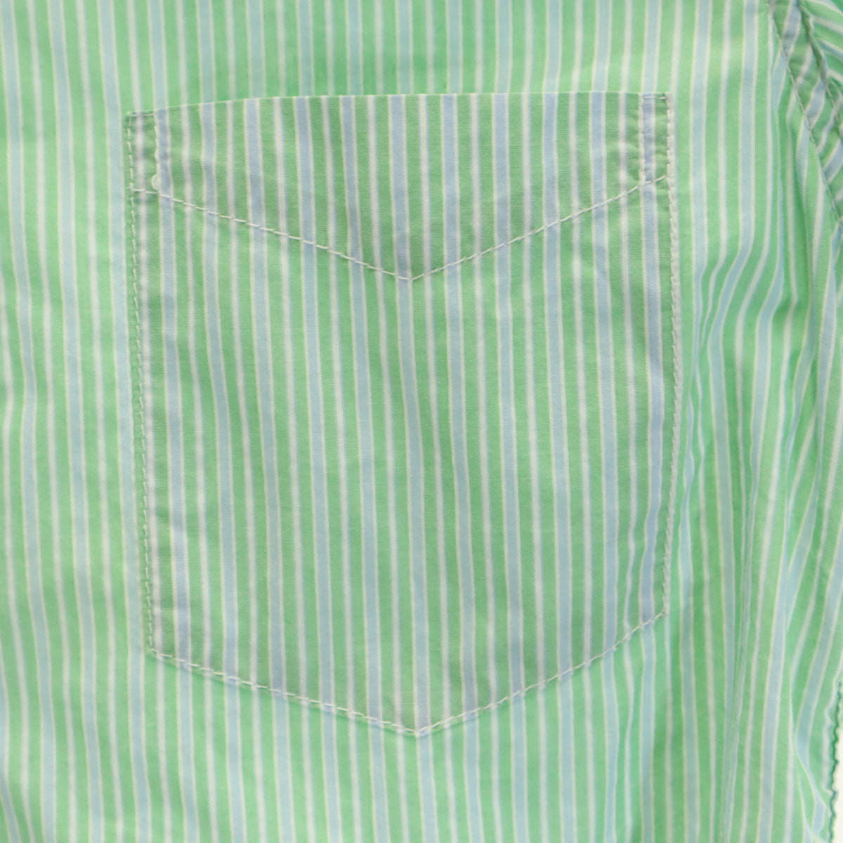 COMME des GARCONS HOMME コムデギャルソンオム 日本製 ストライプ柄 長袖 コットンシャツ XS グリーン メンズ