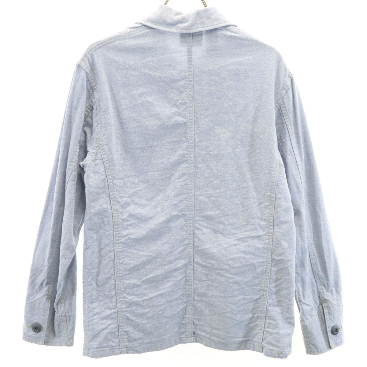 Y's-BORN PRODUCT ワイズ ボーンプロダクト Rokx ロックス リネンブレンド 長袖 シャツ 2 ブルー系 メンズ