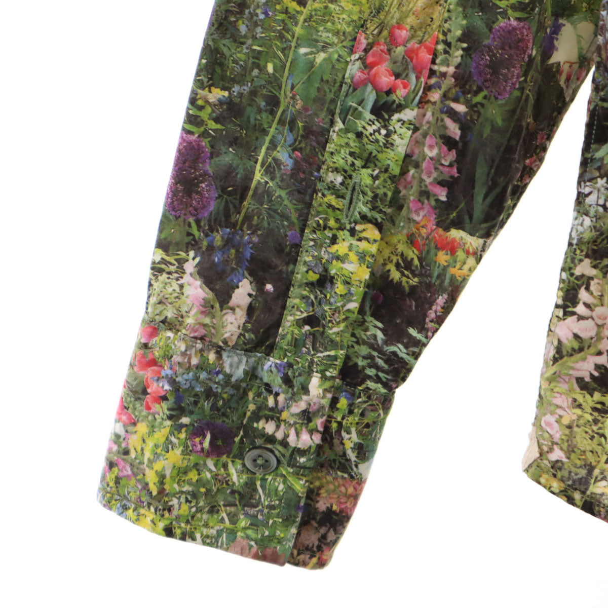 PAUL SMITH COLLECTION ポールスミスコレクション 日本製 フラワー フォトプリント 長袖 シャツ M グリーン系 メンズ