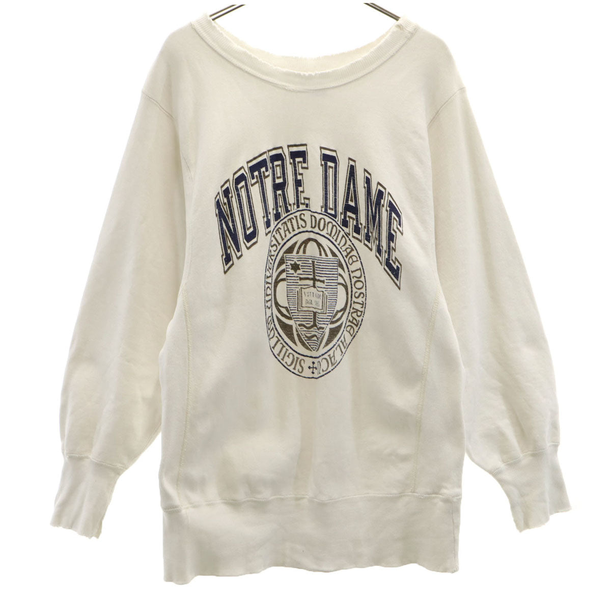 Champion チャンピオン 90s USA製 リバースウィーブ 刺繍タグ オールド 長袖 スウェット トレーナー M 白 裏起毛 メンズ