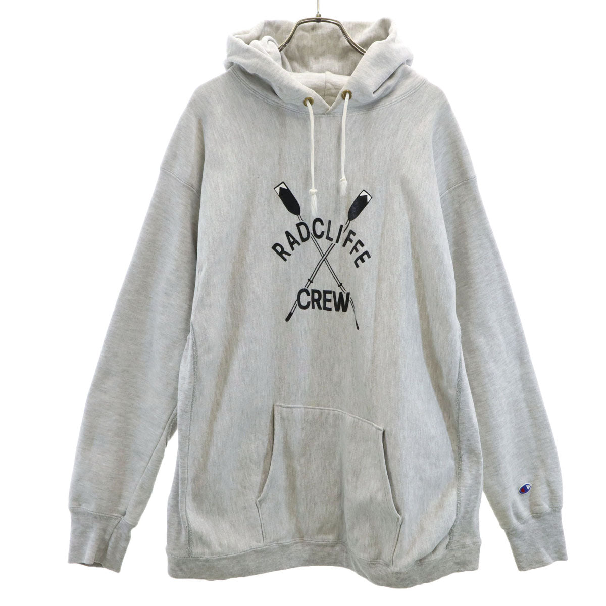 Champion チャンピオン 80s USA製 リバースウィーブ トリコタグ ヴィンテージ 長袖 スウェットパーカー XXL グレー 裏起毛 プルオーバー エルボーパッチ ビックサイズ メンズ