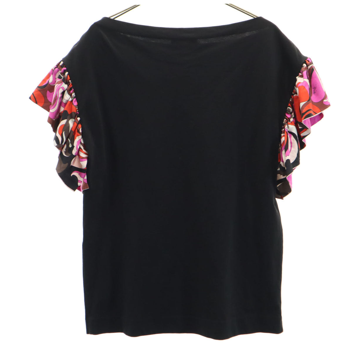 Emilio Pucci エミリオプッチ 半袖 カットソー XS ブラック レディース