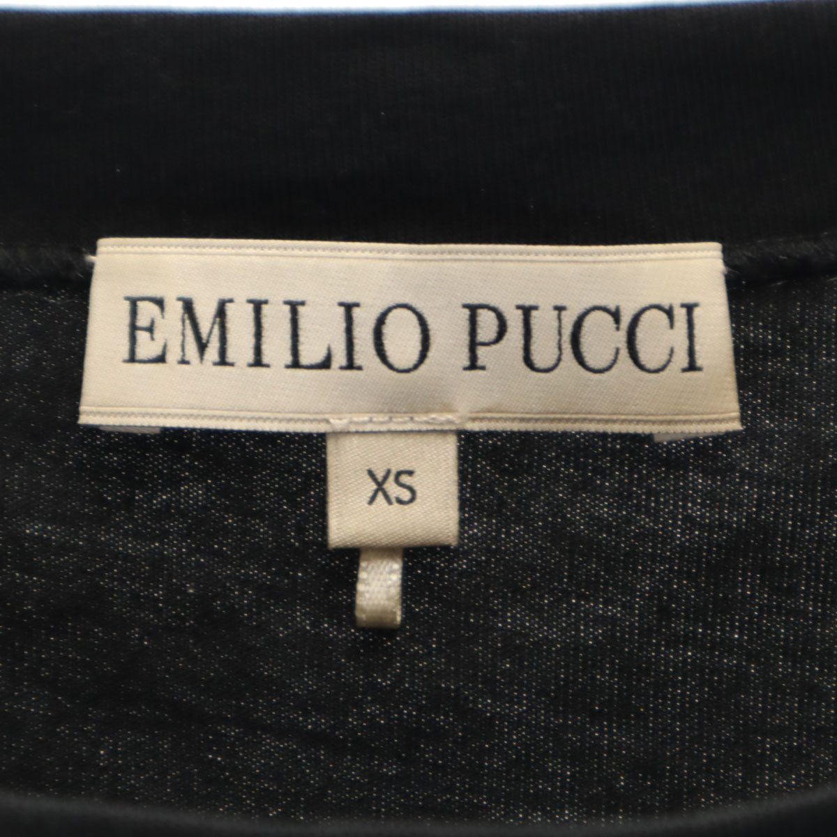 Emilio Pucci エミリオプッチ 半袖 カットソー XS ブラック レディース